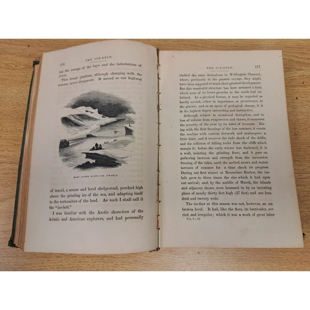 1856 Arctic Explorations Years 1853-1855 Vol 1 Dr Elisha Kane Hardback w/ Map 06